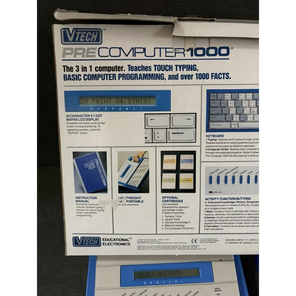 VTech PreComputer‎ 1000 Video Technology Educational Electronics Tested